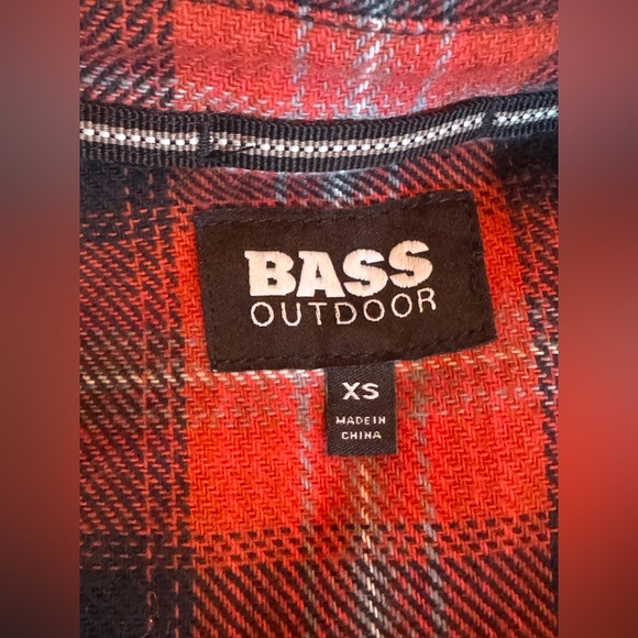 Bass Outdoor Red and Black Plaid Jacket shacket XS - Picture 8 of 9